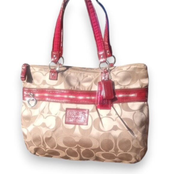 Coach Poppy | 2 hang tags | Satin | Daisy XL Shoulder bag - Picture 1 of 8